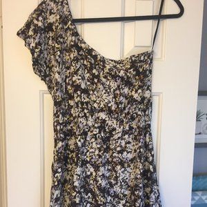 One Shoulder Floral Dress